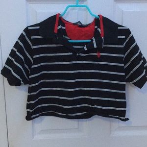 Cropped polo top